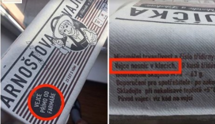 Lidl prodává „vejce z farmy“, která jsou ve skutečnosti z klecového chovu